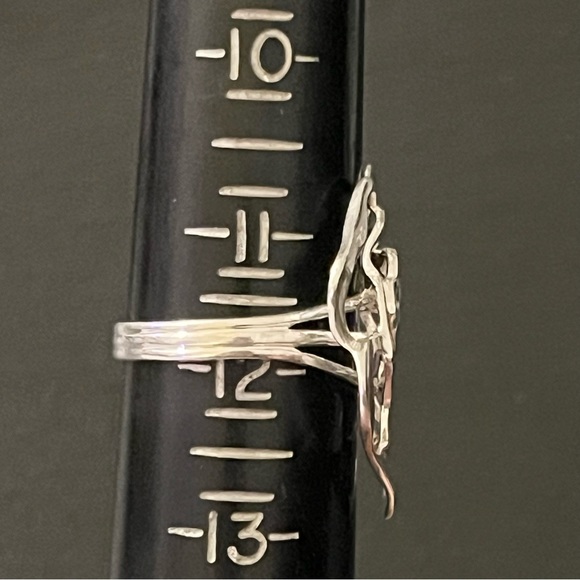 Sterling Silver Large Blooming Rose Flower 925 Statement Ring Size 11.5-12 - Picture 7 of 16